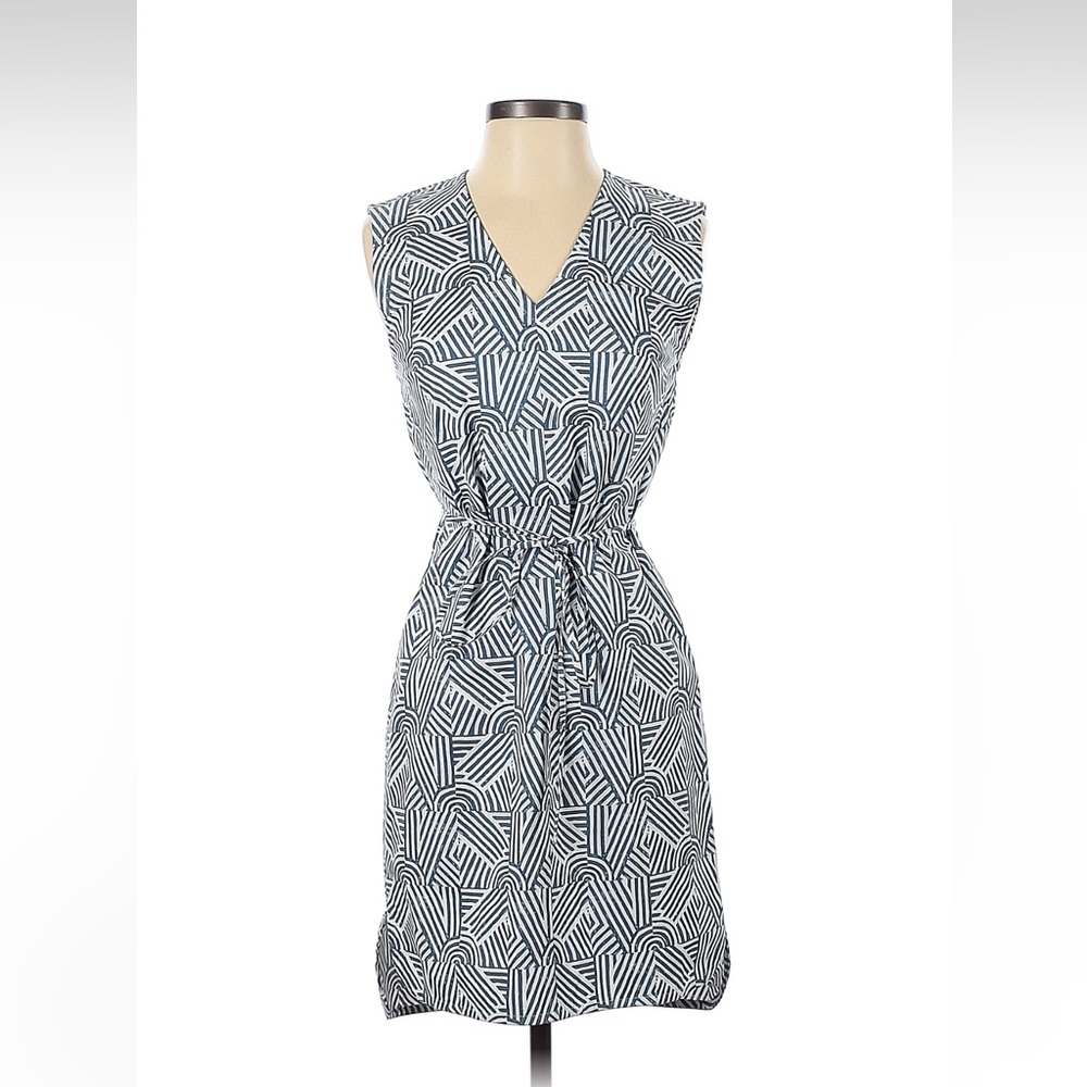 Kate Spade Saturday Blue and White Patterned Dress XS